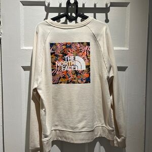 The North Face Off-White Sweatshirt with Multicolor Logo
